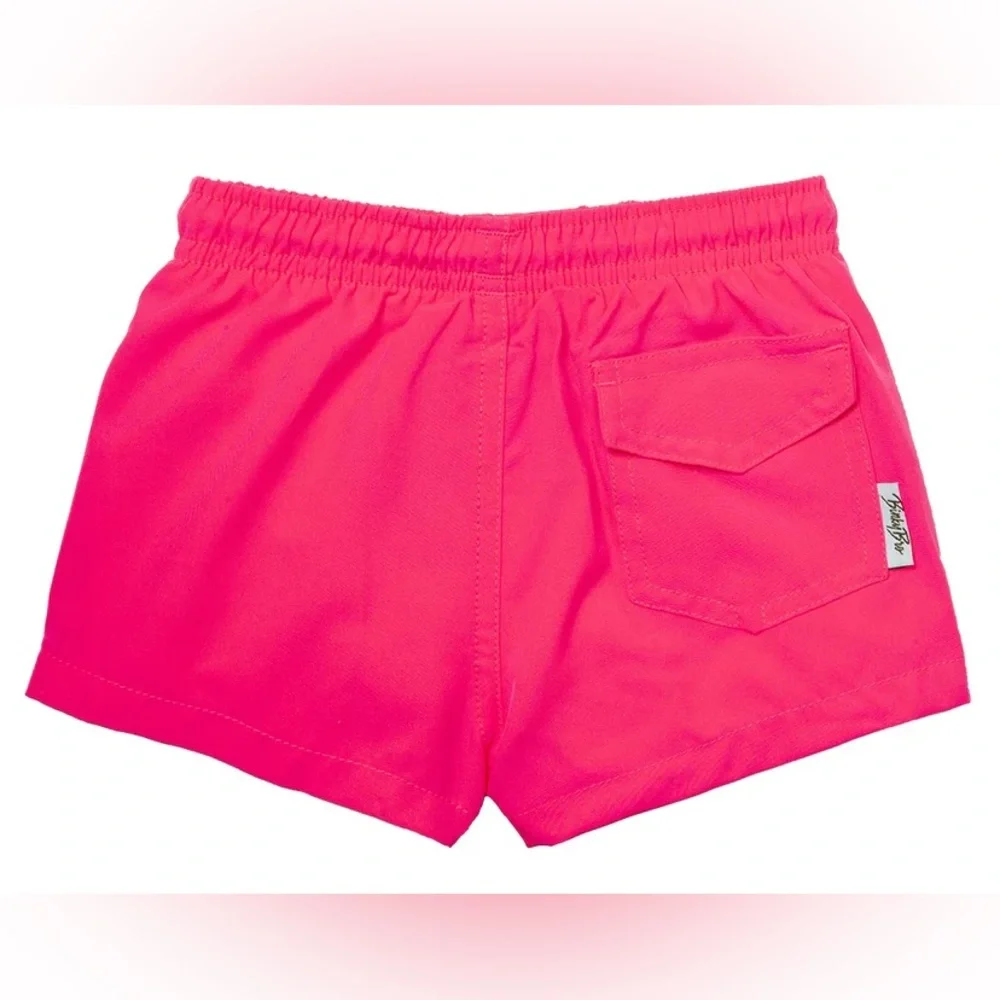 Men's Hot Pink Swim Board Shorts with Contrast Drawstring